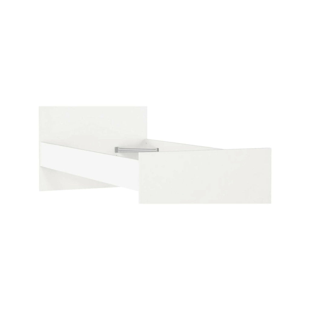 Letto singolo Assar, Sommier per camera da letto, Giroletto per stanza, Struttura porta materasso, 197x96 h80 cm, Bianco
