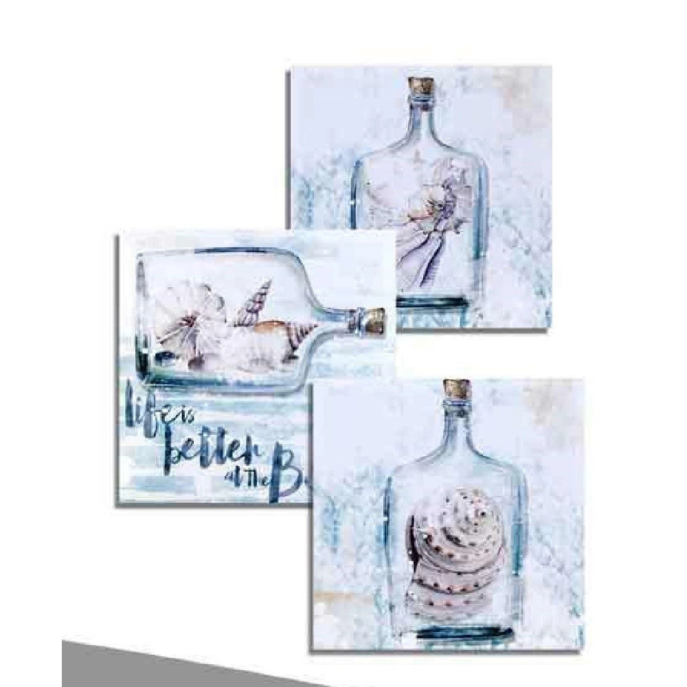 Trade Shop - Quadro Quadretto Decorativo 45x45x1,5 Cm Tela Su Legno Deluxe Decori Ass. 743740 -