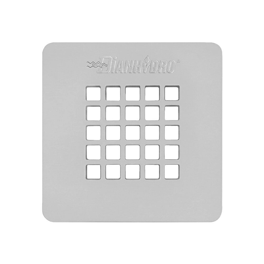 Griglia per piatto doccia grigio in acciaio inox quadrata 12,5x12,5 cm