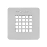 Griglia per piatto doccia grigio in acciaio inox quadrata 12,5x12,5 cm