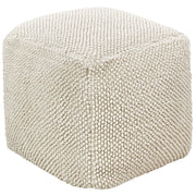 Cuscino da pavimento in cotone quadrato beige 45 x 45 cm soggiorno salotto