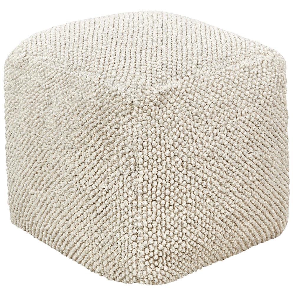 Cuscino da pavimento in cotone quadrato beige 45 x 45 cm soggiorno salotto