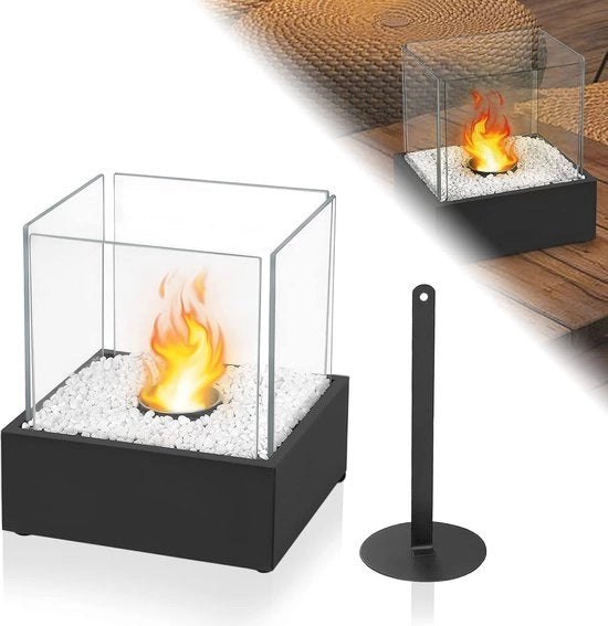 Tavolo con Etanolo Bio per Interno e Esterno - Sottopiede in Acciaio Inossidabile