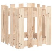 Fioriera | Cassetta per fiori | Vaso Giardino Design a Recinzione 40x40x40 cm Massello Pino