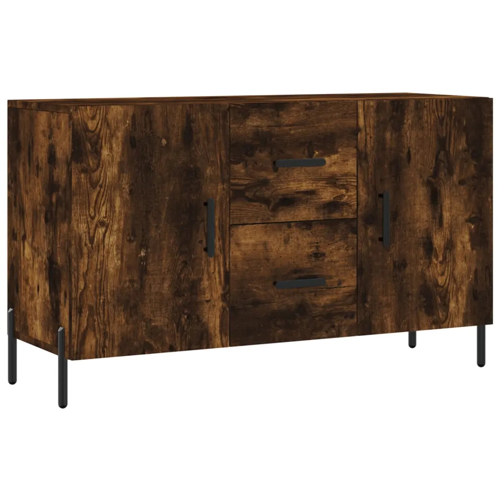 Credenza Rovere Fumo 100x36x60 cm in Legno Multistrato 828185