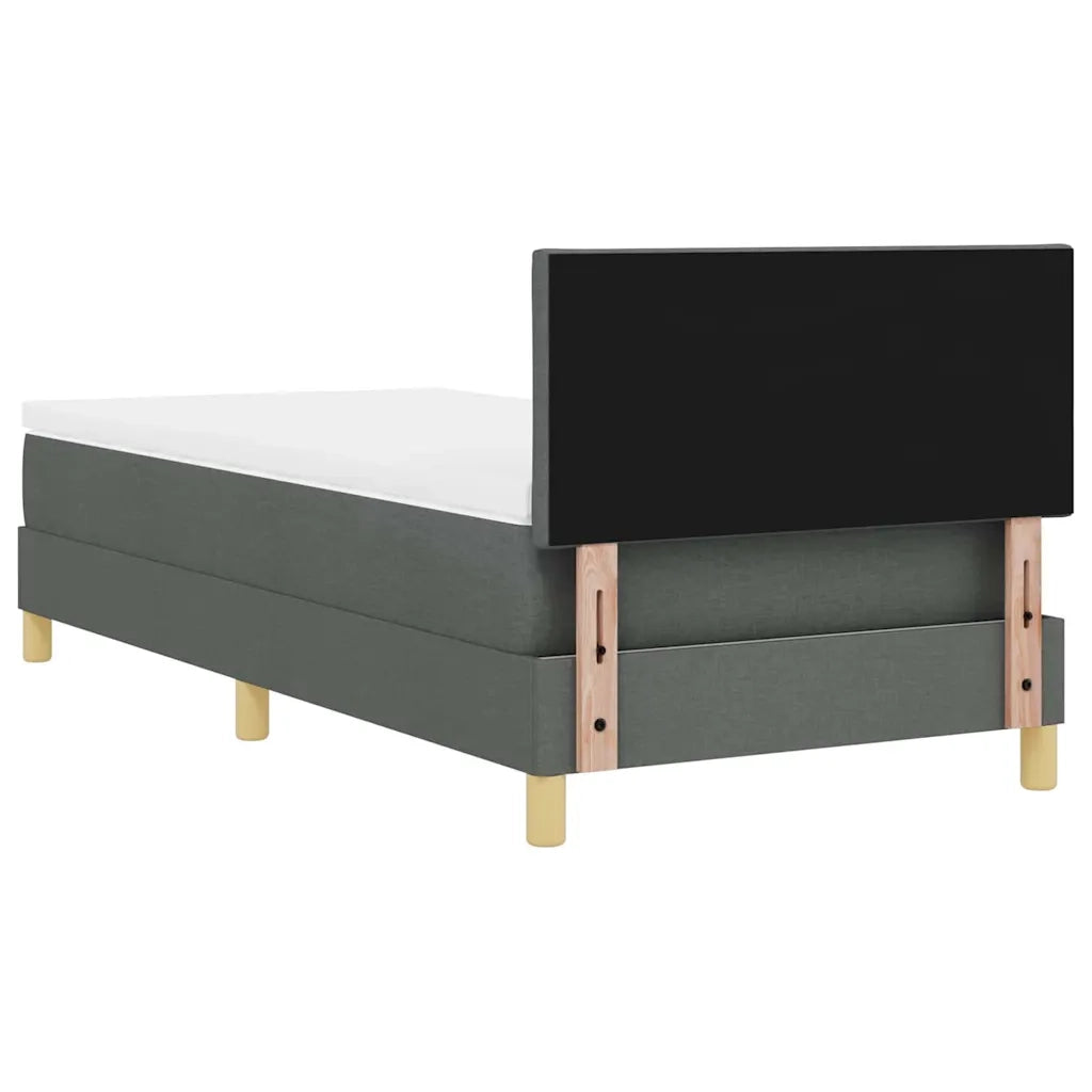 Letto a molle con cuscino Grigio scuro 100 x 200 cm Tessuto 3338973