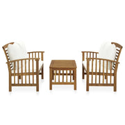 Set Divani da Giardino 3 pz con Cuscini in Massello di Acacia 3057976