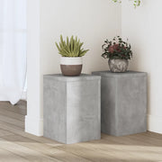vidaXL Supporti per Piante 2 pz Grigio 20x20x30 cm Legno Multistrato