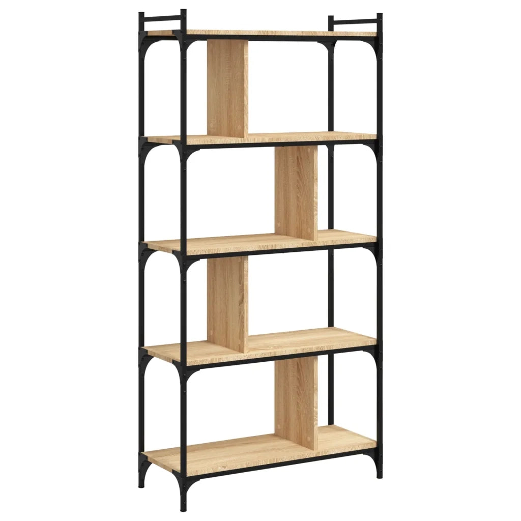Libreria Rovere Sonoma 5 Ripiani 76x32x158 cm Legno Multistrato 833941