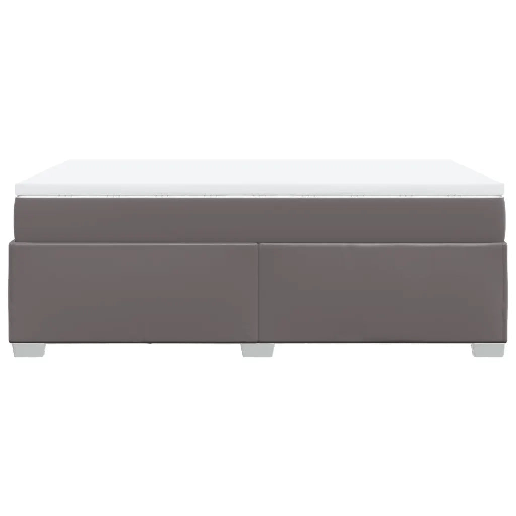 Giroletto a Molle con Materasso Grigio 120x190 cm in Similpelle 3285203