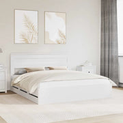 Struttura del letto Bianco 200 x 200 cm Legno Ingegnerizzato
