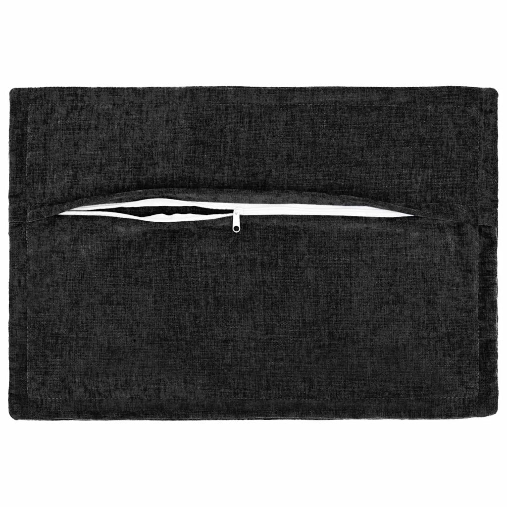 Federa 2 pz HOUTEN Antracite 50 x 80 cm Tessuto Chenille 920145