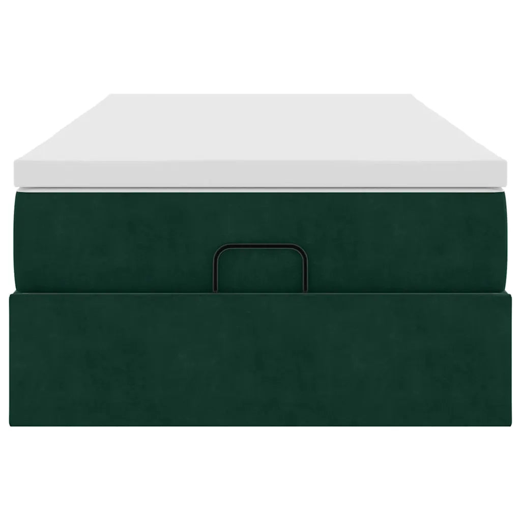 Struttura Letto Pouf con Materasso 100x200 cm Velluto 3311168
