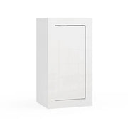 Mobile da stoccaggio ISORA – 1 porta, 2 scaffali – Bianco lucido – Design moderno