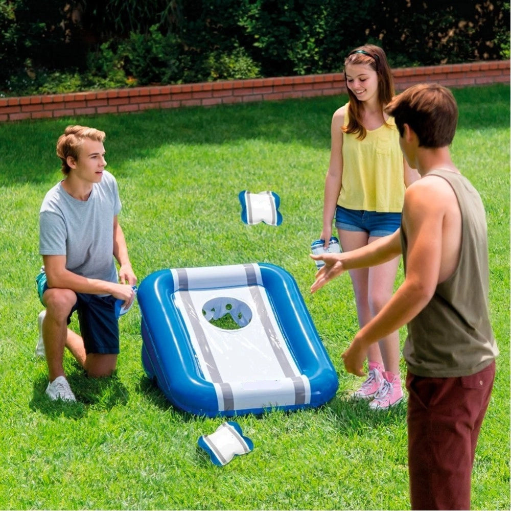 Trade Shop - Basket Palla Canestro Gonfiabile Bambini 86 X 71 X 42 Cm Mare Piscina Giardino -