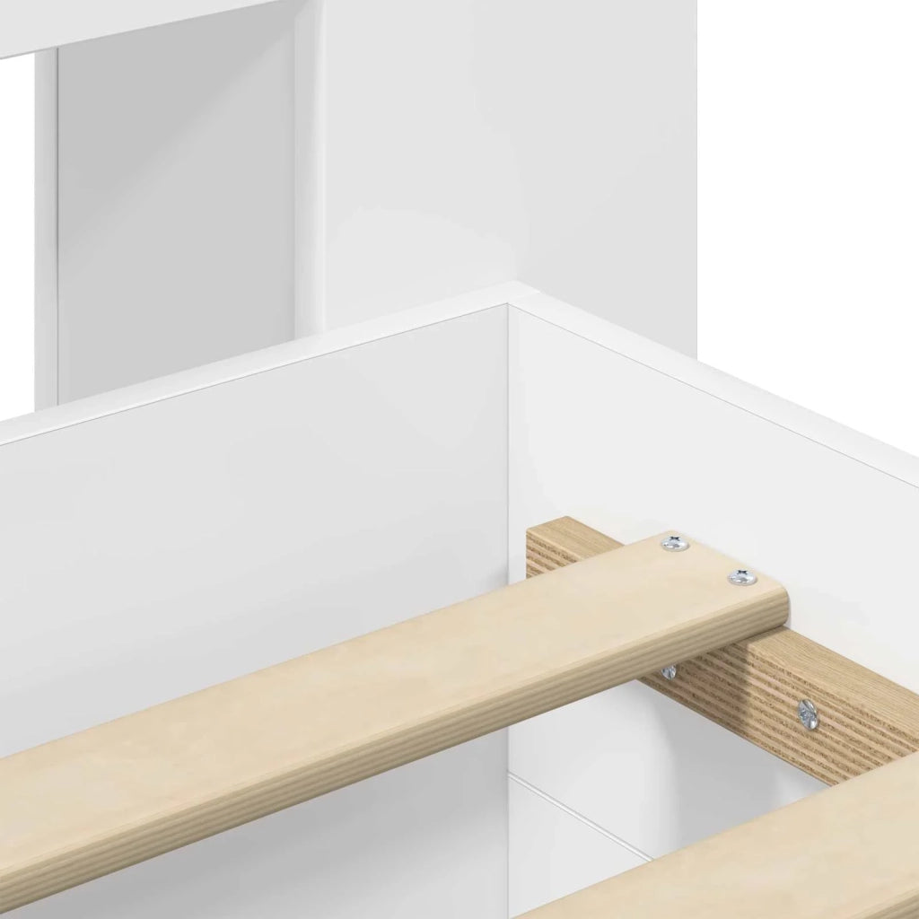 Telaio del letto con storage con testiera Bianco 80 x 200 cm 3433708