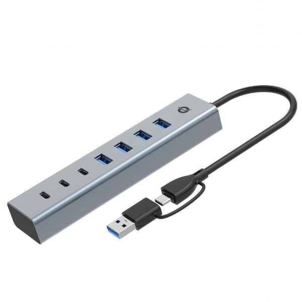 Conceptronic hubbies20g hub di interfaccia usb 3.2 gen 1 (3.1 gen 1) type-c 5000 mbit/s grigio