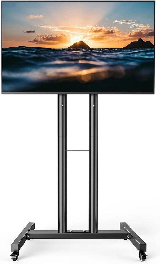 Supporto televisivo portatile regolabile in altezza su ruote per televisore da 23 a 60 pollici - vettura TV a ruote per televisore Plasma/LCD/LED - fino a 35 kg - supporto TV VESA 400 x 400 mm con ruote