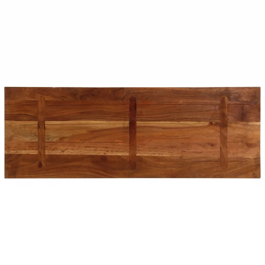 vidaXL Piano Tavolo 140x50x2,5 cm Rettangolare in Massello di Recupero