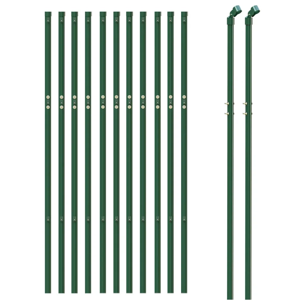 Recinzione Metallica Verde 0,8x25 m in Acciaio Zincato 154056