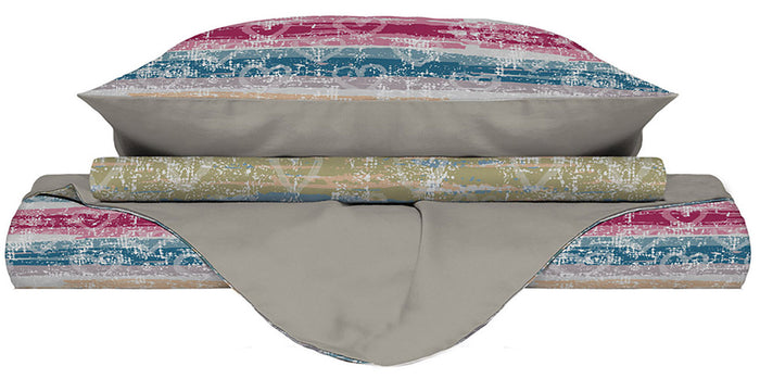 Copripiumino Singolo con Federe Stampato Love Lines