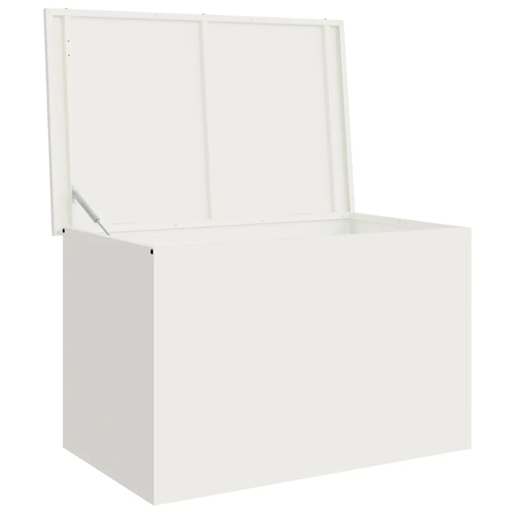 Scatola di Stoccaggio Esterno Bianco 80 x 50,5 x 50 cm Acciaio 874568