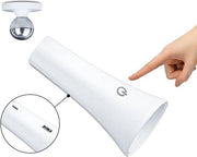 Lampada da parete a LED rotante 360° per interni con touch-screen caricabile via USB - lampada da parete senza fili - illuminazione regolabile su 3 colori - illuminazione da letto