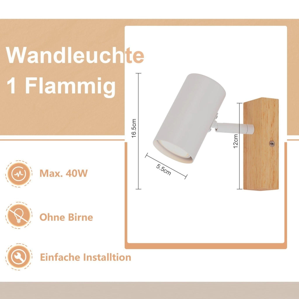 ZMH Faretto LED a soffitto Faretto a soffitto GU10 Lampada LED a soffitto orientabile a 330° Moderna