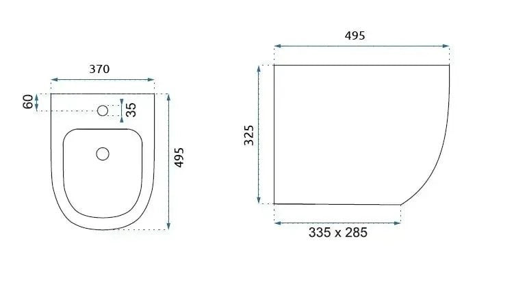 Bidet Sospeso Carlo Mini Black Shiny