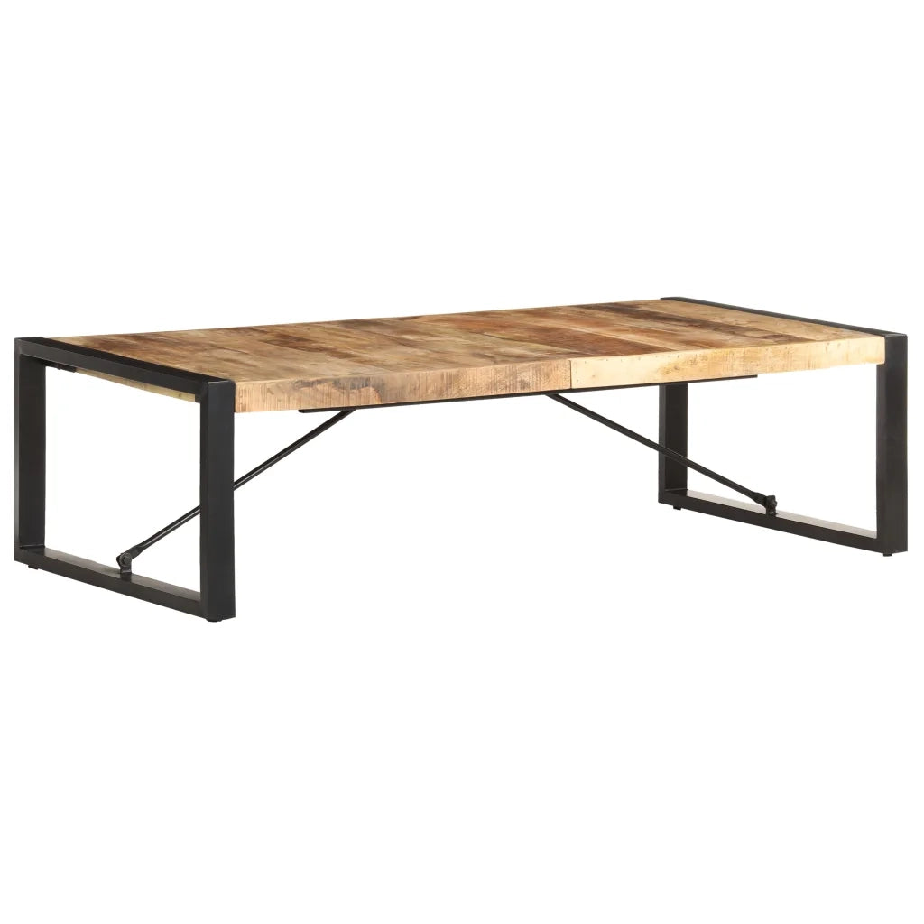 Tavolino da Salotto 140x70x40 cm in Legno di Mango Grezzo 321584
