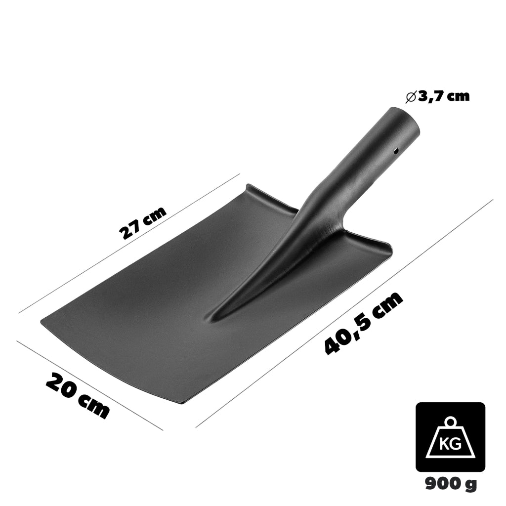 Pala da giardino dritta KADAX senza manico, 20 cm, in acciaio resistente