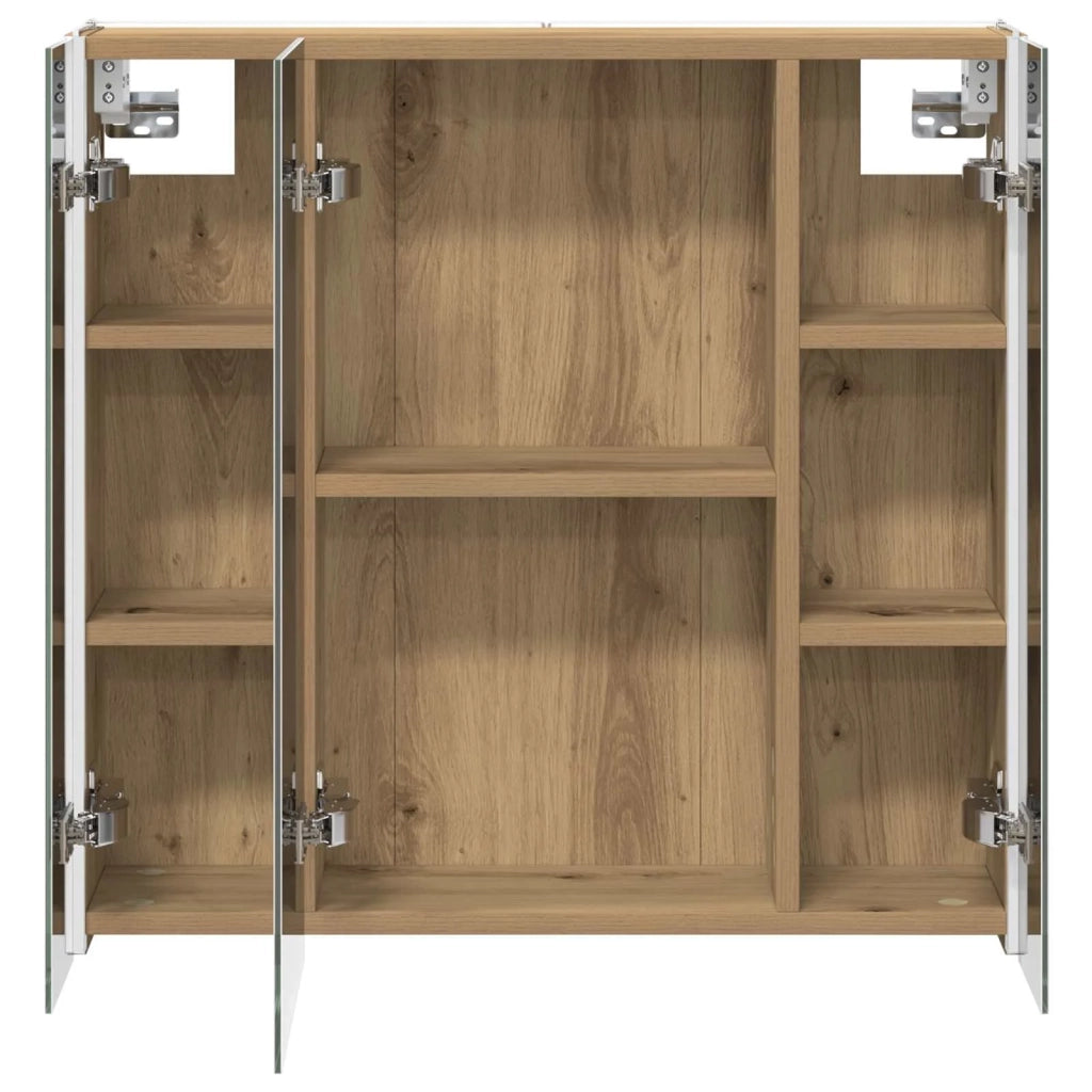Mobiletto per specchio da Bagno | Armadio da bagno Rovere Artigianale