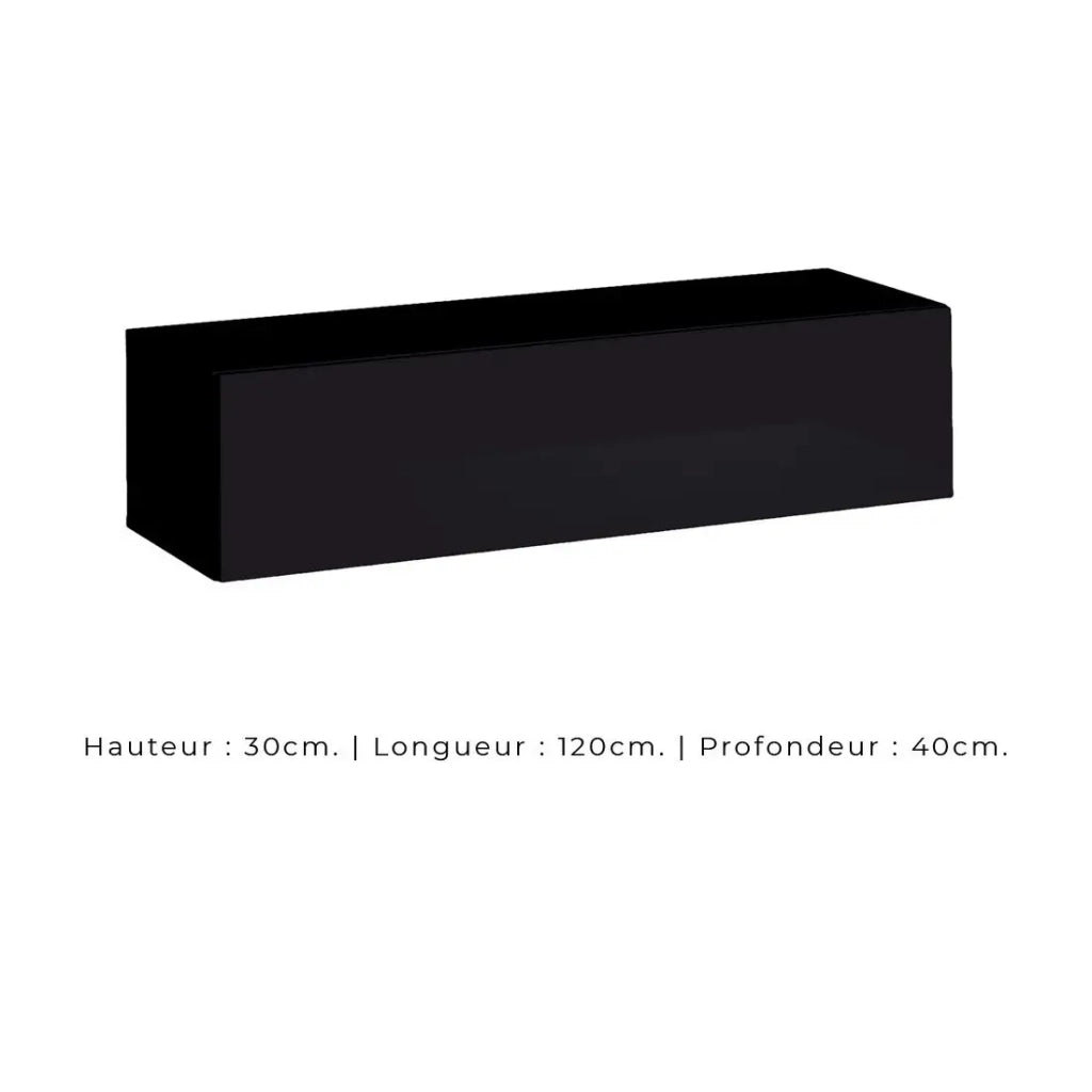 Set di mobili da soggiorno in stile industriale SWITCH M3. Colore nero.