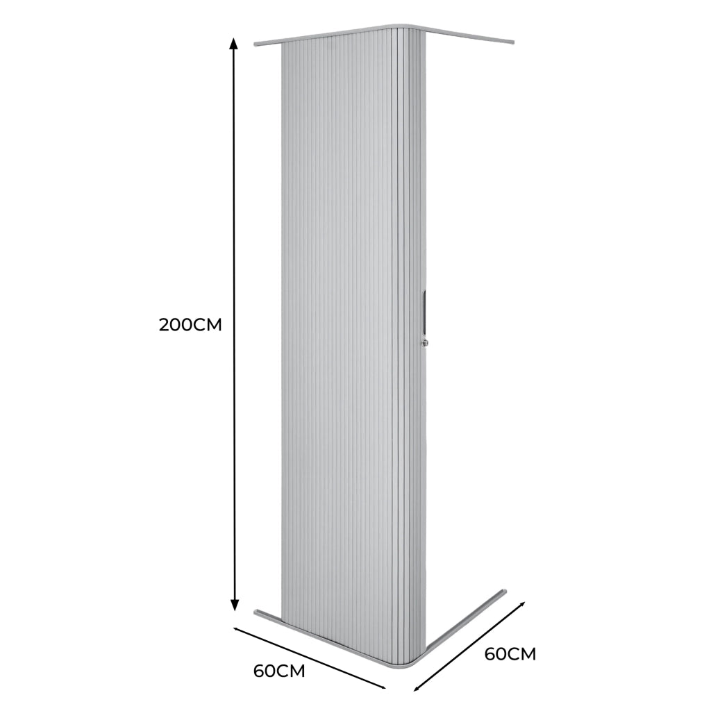 Porta a Soffietto Doccia Grigio 200x60cm Campervan Motorhome Kit Impermeabile