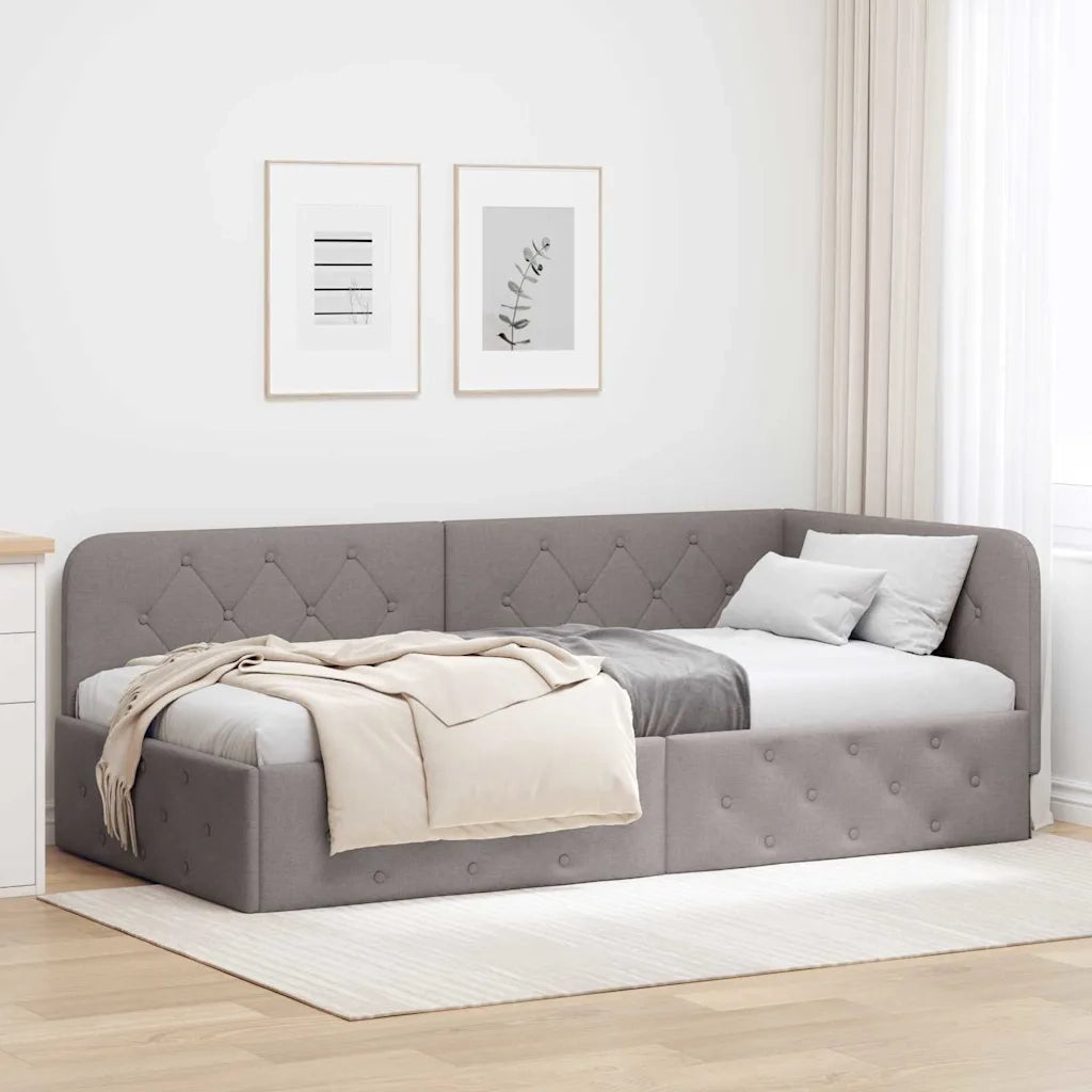 Cornice del letto ad angolo Talpa 100 x 200 cm Tessuto