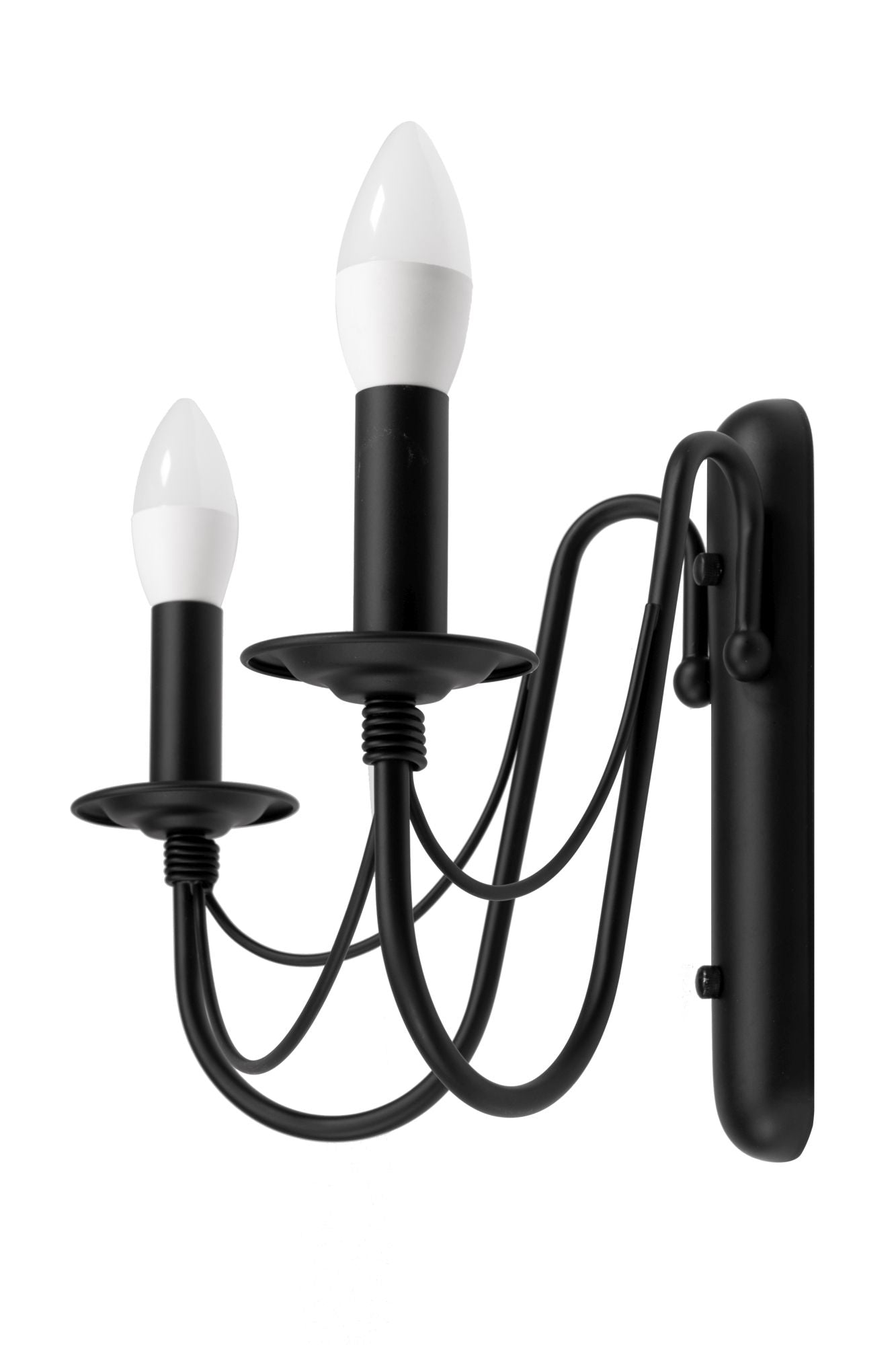 Lampada Da Parete Rustica Classica Nera APP646-2W