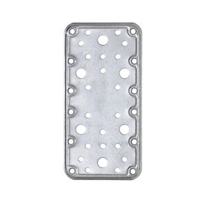 C PIASTRA DIRITTA ACCIAIO ZINCATO 90X180 MM- C LINE FER- 20,0 pz