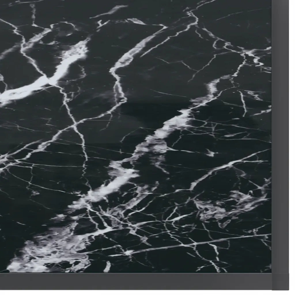 Tavolo Consolle Nero 180x35x75,5 cm in Vetro Temperato 331705