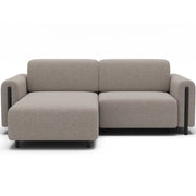 Divano ad angolo convertibile ARVESSA beige sabbia – Angolo sinistro con contenitore