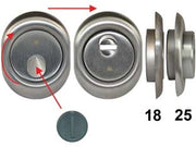 DEFENDER MAGNETICO MAG MONOLITO ANTIACIDO MRM29 CROMO SATINATO  mm.68x88x18h. MRM29B    DISEC