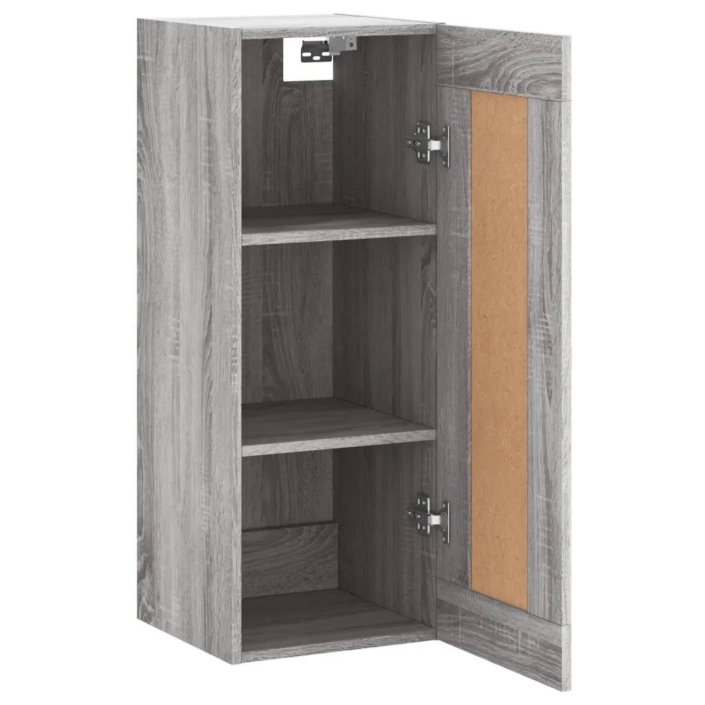 Mobile a Parete Grigio Sonoma 34,5x34x90 cm Legno Multistrato 835024