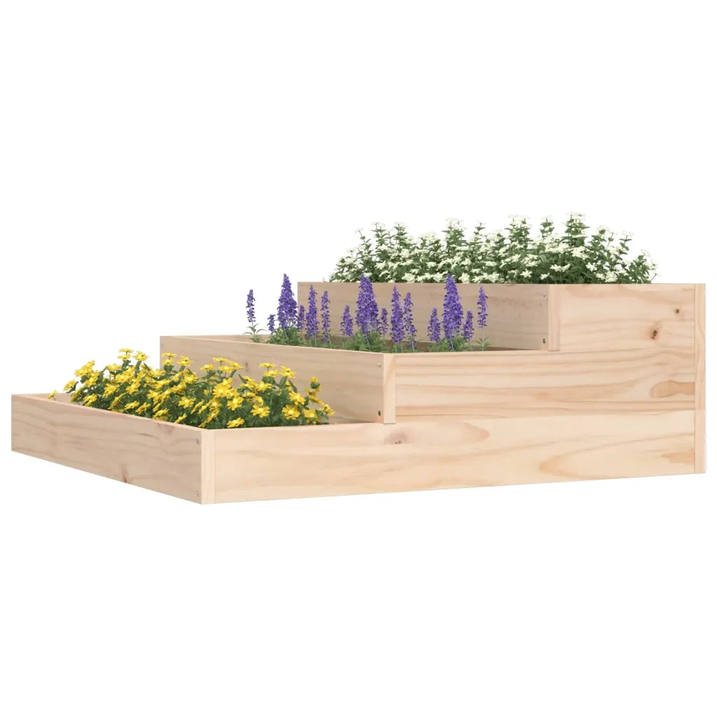 Fioriera | Cassetta per fiori | Vaso 78x78x27 cm in Legno Massello di Pino