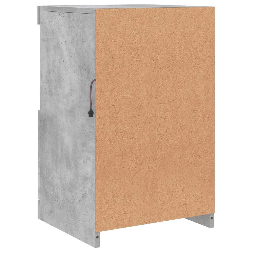 Credenza con Luci LED-Buffet-Armadio da cucina Grigio Cemento 41x37x67 cm 422178