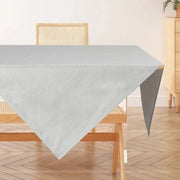 Tavolino Copri Tavolo in Lino, 100x100cm, Telaio in Poliestere, Effetto Lotus, Impermeabile, Resistente alle Macchie, Ideale per Soggiorno, Cucina, Terrazza, Giardino