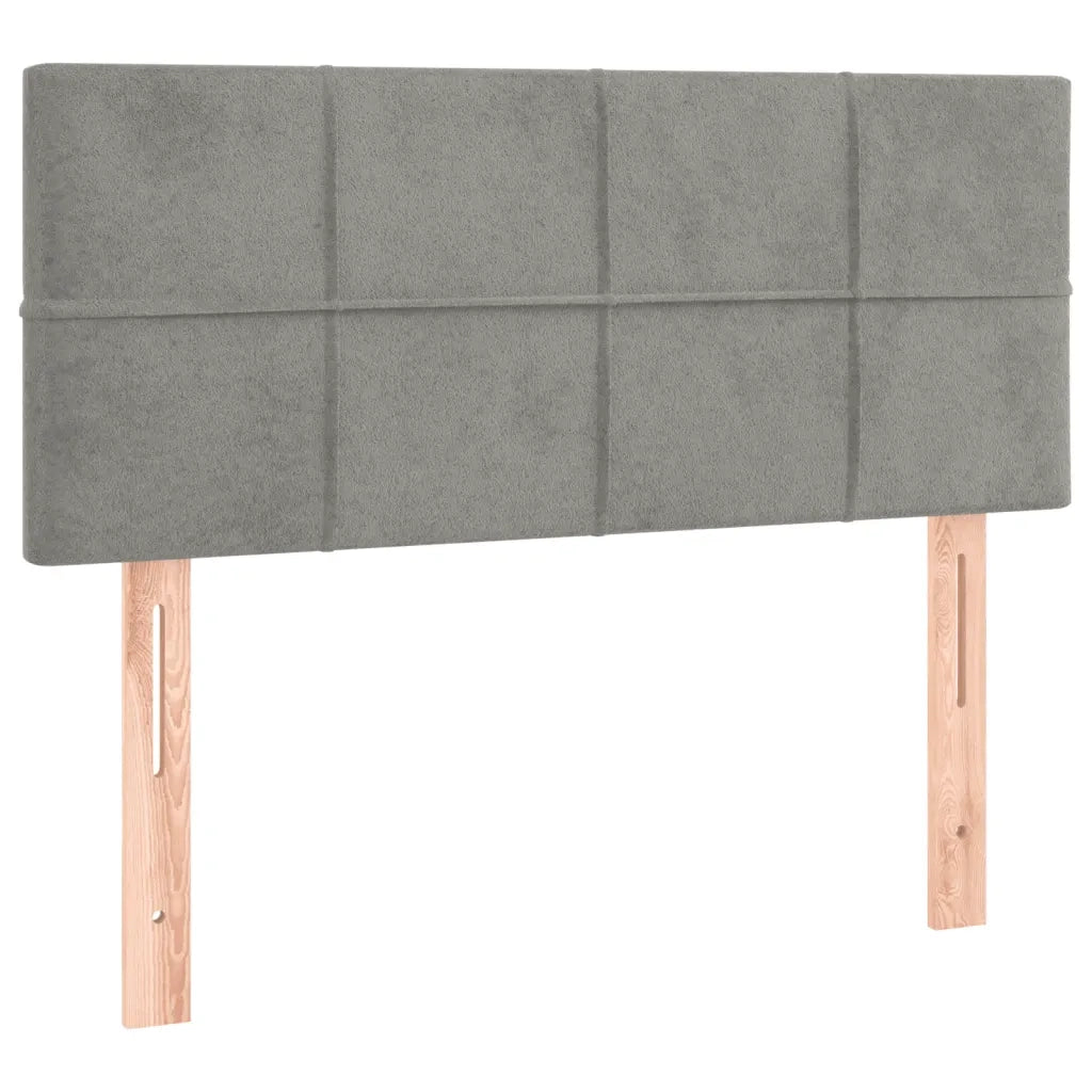 Giroletto a Molle con Materasso Grigio Chiaro 90x200 cm Velluto cod mxl 59372