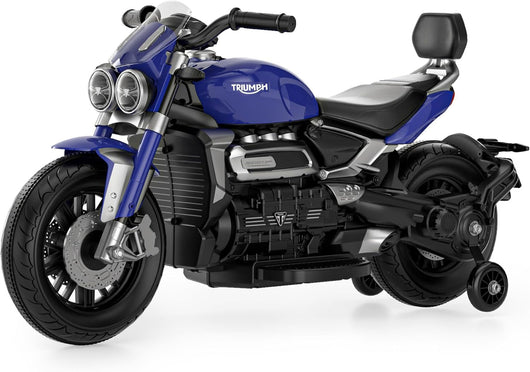 Moto Elettrica per Bambini Licenza Ufficiale Triumph 12V 4,5Ah Blu