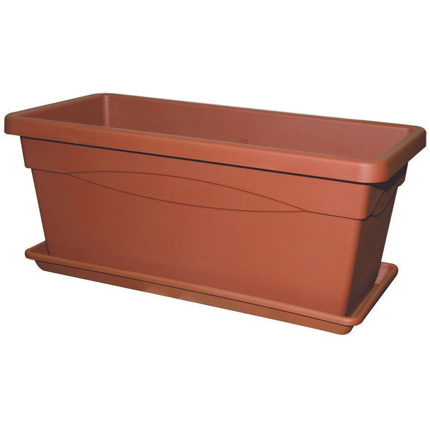 Vaso Cassettone Terracotta Cm.60X32X27