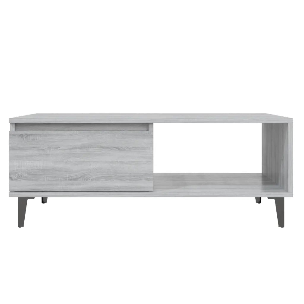 Tavolino da Salotto-Tavolino da soggiorno-Tavolo Grigio Sonoma 90x60x35 cm in Truciolato
