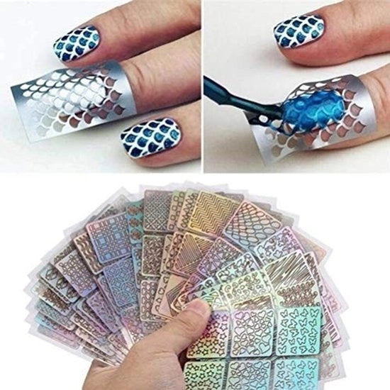 Stickers per unghie 24 pezzi - DIY Stickers per unghie - Stickers per unghie riciclabili - Materiale PET - Disegno unico - Adatto per ogni tipo di pelle - Nail Art