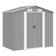 Capanno per Attrezzi in Metallo Grigio 204x132x186 cm cod mxl 51871